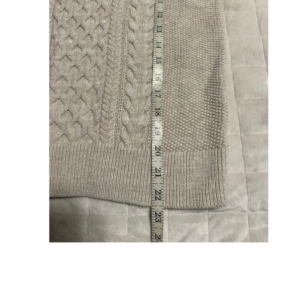 Gap For Good Crewneck Cotton Sweater Size Small Neutral Cable Knit Fisherman - Picture 6 of 7